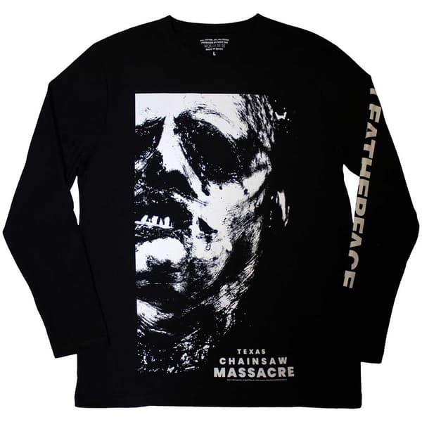 The Texas Chainsaw Massacre Unisex Adult Leatherface Back Print Long-Sleeved T-Shirt
