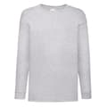 Miniatyrbillede 1 af 3: Fruit of the Loom Childrens/Kids Valueweight Heather Long-Sleeved T-Shirt