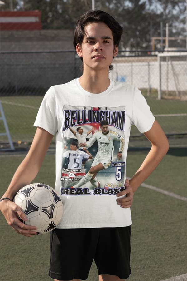 Jude Bellingham spelare t-shirt sportströja England  Real Madrid