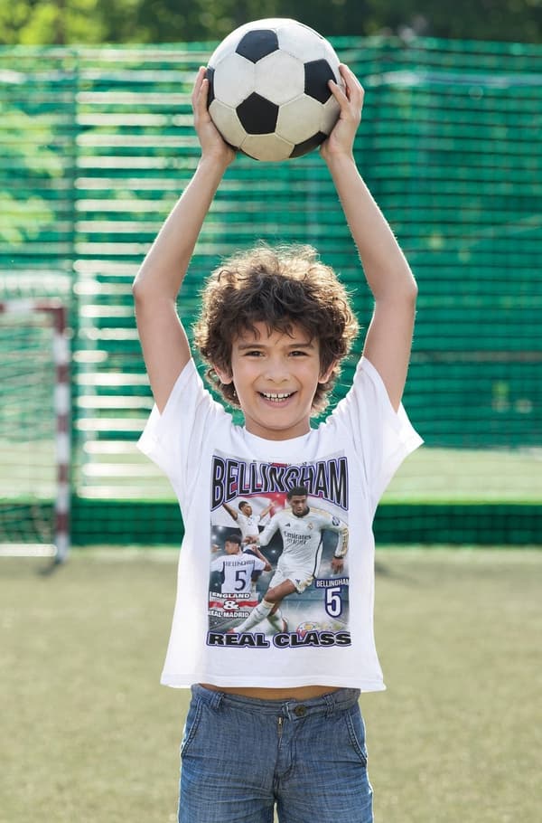 Jude Bellingham spelare t-shirt sportströja England  Real Madrid