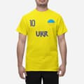 Miniatyrbild 1 av 4: Ukraina landslag t-shirt i gul UKR  & 10 fotboll euro24 Ukraine