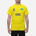 Miniatyrbild 1 av 4: Ukraina landslag t-shirt i gul UKR  & 10 fotboll euro24 Ukraine