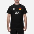 Miniatyrbild 1 av 4: Tyskland landslag t-shirt i svart med GER & 10 fotboll Germany