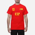 Miniatyrbild 1 av 4: Spanien landslag t-shirt i röd med ESP & 10 fotboll eurovision