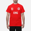 Miniatyrbild 1 av 4: England landslag t-shirt i röd med ENG & 10 fotboll euro24