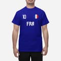 Miniatyrbild 1 av 4: Franrike landslag t-shirt i marin blå med FRA & 10 fotboll