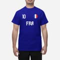 Miniatyrbild 1 av 4: Franrike landslag t-shirt i marin blå med FRA & 10 fotboll