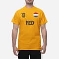 Miniatyrbild 1 av 4: Nederländerna landslag t-shirt i orange NED & 10 fotboll euro24