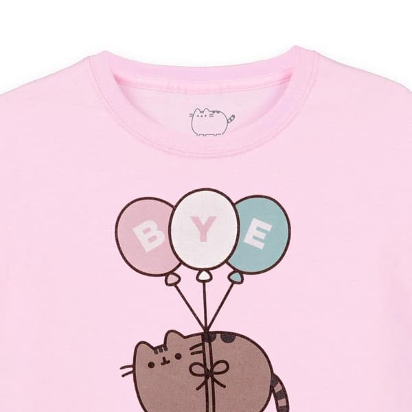 Pusheen Kortärmad t-shirt Bye Balloons för flickor