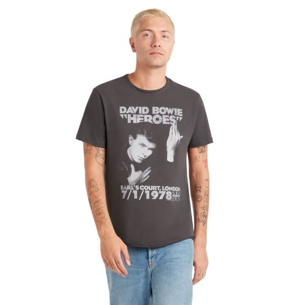 Amplified Unisex vuxen Heroes 1978 David Bowie T-Shirt