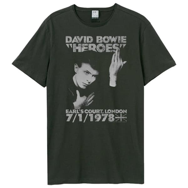 Amplified Unisex vuxen Heroes 1978 David Bowie T-Shirt