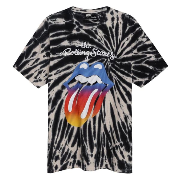 Amplified Unisex Adult Spiral The Rolling Stones T-Shirt