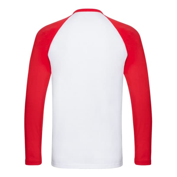 Fruit of the Loom Mens Contrast Long-Sleeved Baseball T-Shirt