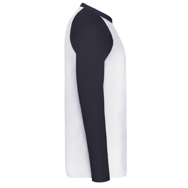 Fruit of the Loom Mens Contrast Long-Sleeved Baseball T-Shirt