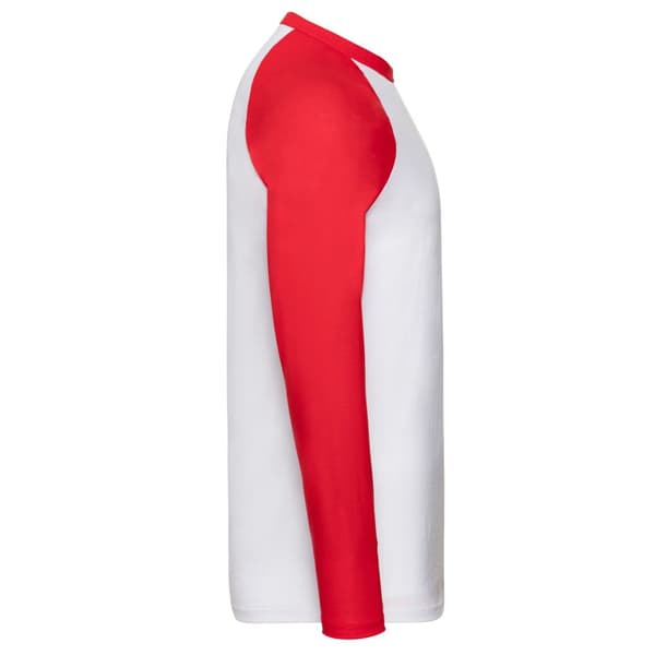Fruit of the Loom Mens Contrast Long-Sleeved Baseball T-Shirt