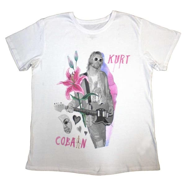 Kurt Cobain Unisex Adult Flower T-Shirt