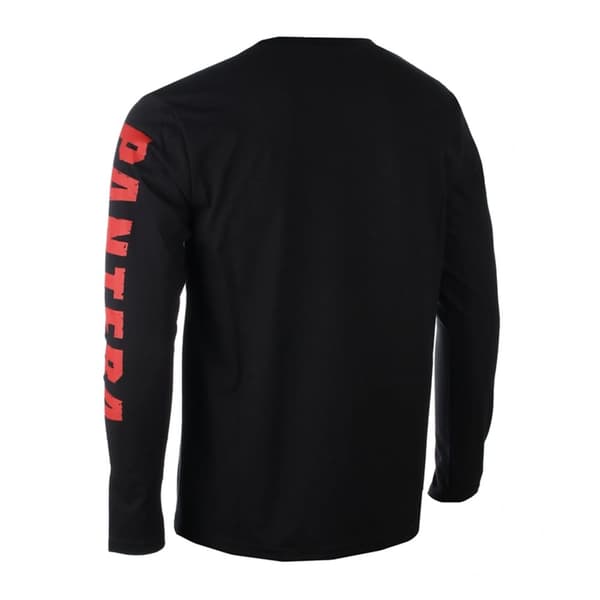 Pantera Unisex Adult Frayed Sleeve Print Logo Long-Sleeved T-Shirt