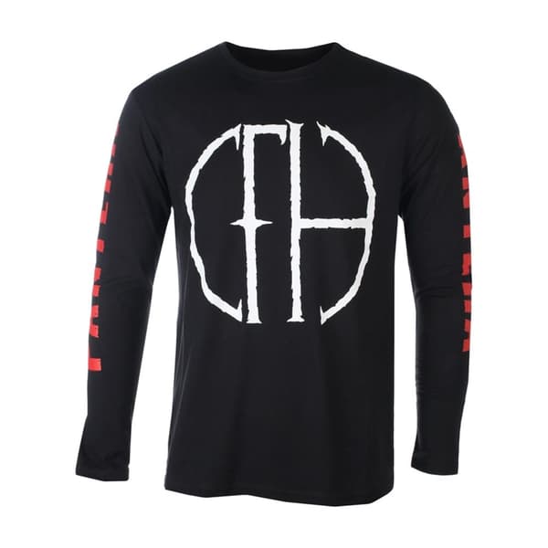 Pantera Unisex Adult Frayed Sleeve Print Logo Long-Sleeved T-Shirt