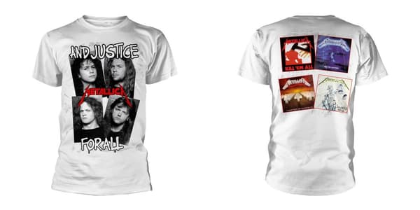 METALLICA - T-SHIRT , FACES FIRST FOUR ALBUMS S