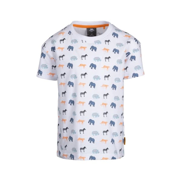 Trespass Childrens/Kids Safary Printed T-Shirt White 7-8 Years