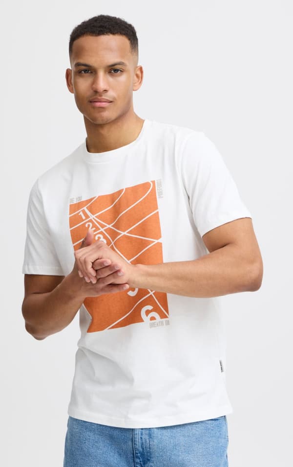 Blend - T-shirt 20717631 Löpbana Vit XL