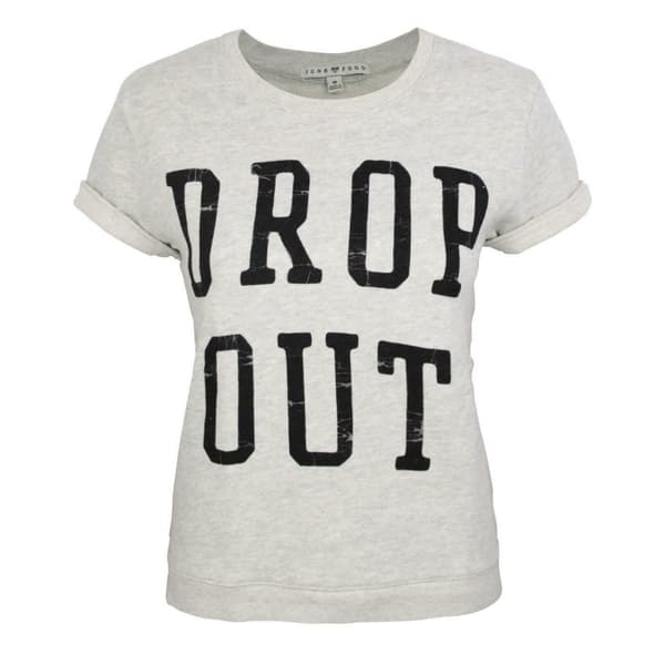 Junk Food Dam/Tjej Drop Out Kortärmad Tröja Grey XS