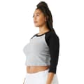 Pikkukuva 3 / 3: Bella + Canvas Womens/Ladies Contrast Heather Crop Top