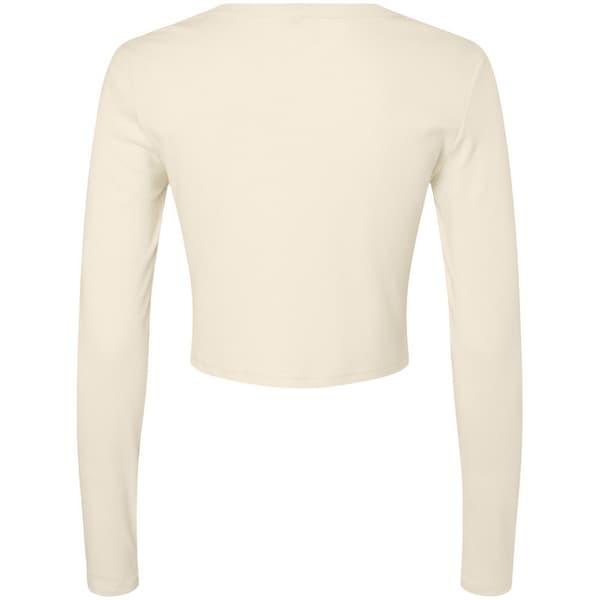 Bella + Canvas Långärmad crop top i mikrorib för damer/damer