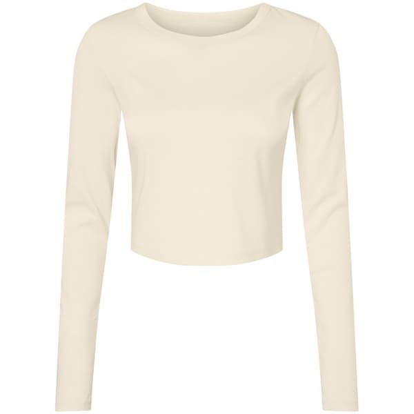 Bella + Canvas Långärmad crop top i mikrorib för damer/damer