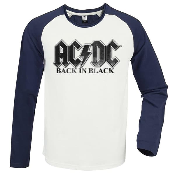 Amplified Unisex vuxen Back In Black AC/DC Vintage T-shirt