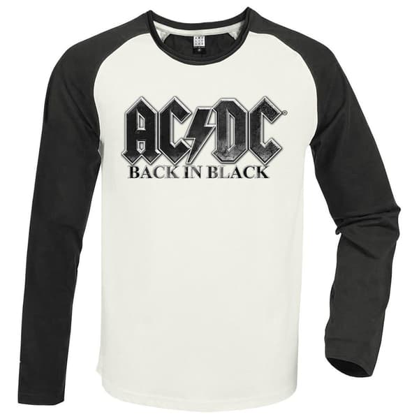 Amplified Unisex vuxen Back In Black AC/DC Vintage T-shirt