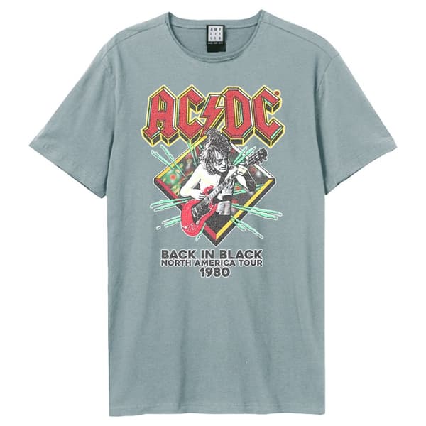 Amplified Unisex Adult North America Tour 80 AC/DC Vintage T-Shirt | CDON