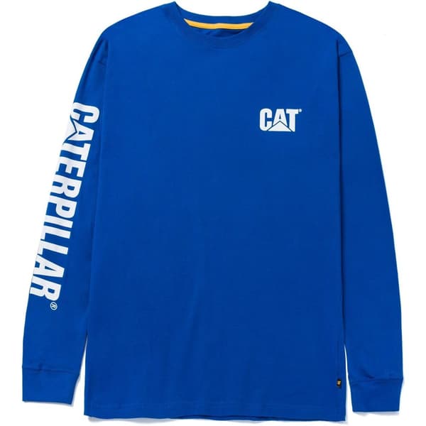 Caterpillar Langærmet T-shirt med varemærke-banner til mænd