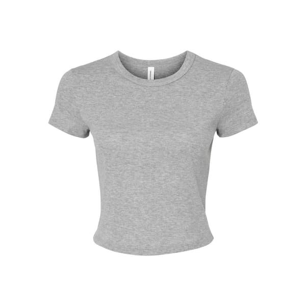 Bella + Canvas Womens/Ladies Heather Crop Top Athletic Heather Grey 4 UK - 6 UK