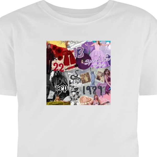 Vuxen-T-shirt | Bekväm T-shirt för Vuxna Taylor Swift - 13 22 Vit Small