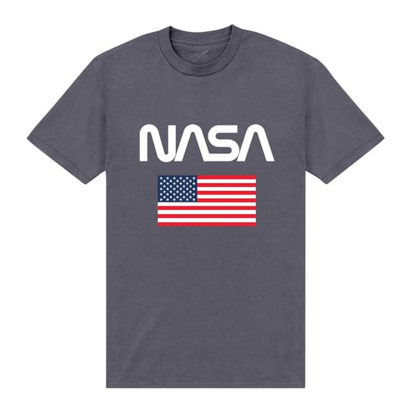 NASA Unisex T-shirt med stjerner og striber til voksne