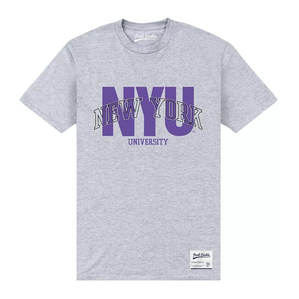New York University Unisex T-shirt med skrift for voksne