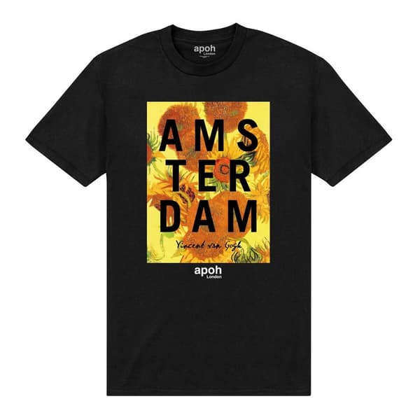 Apoh Unisex Vuxen Van Gogh Amsterdam Flower T-shirt