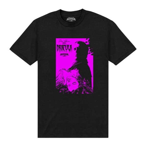 Horror Line Unisex Dracula T-Shirt för vuxna Black XL
