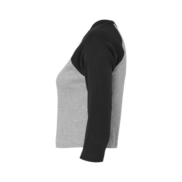 Bella + Canvas Dam/Dam Heather Raglan 3/4 ärm Crop Top