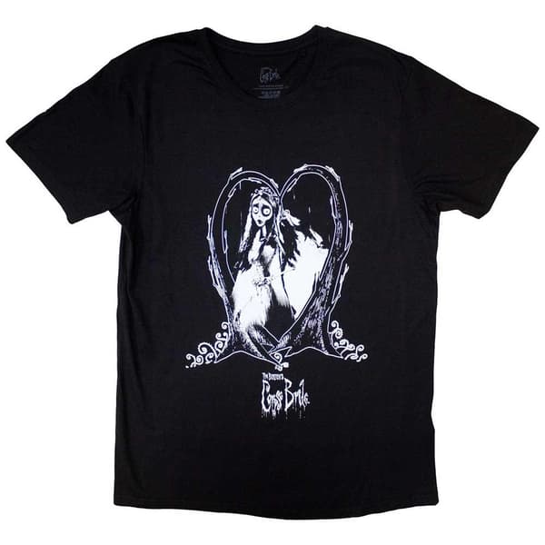 Corpse Bride Unisex T-shirt med hjärta för vuxna Black L