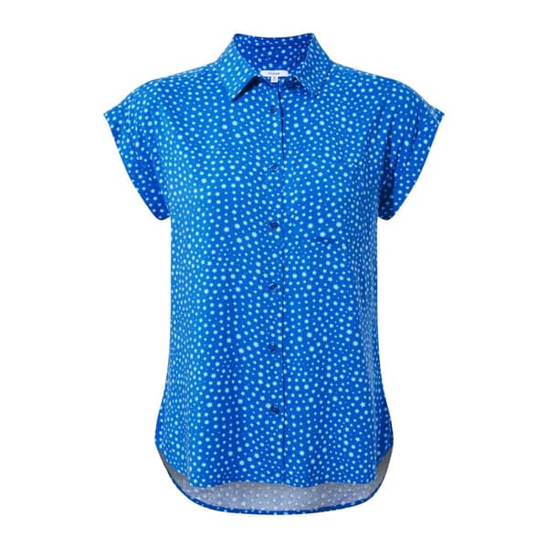 TOG24 Womens/Ladies Alston Stars Capped Sleeved Shirt Mykonos Blue 10 UK