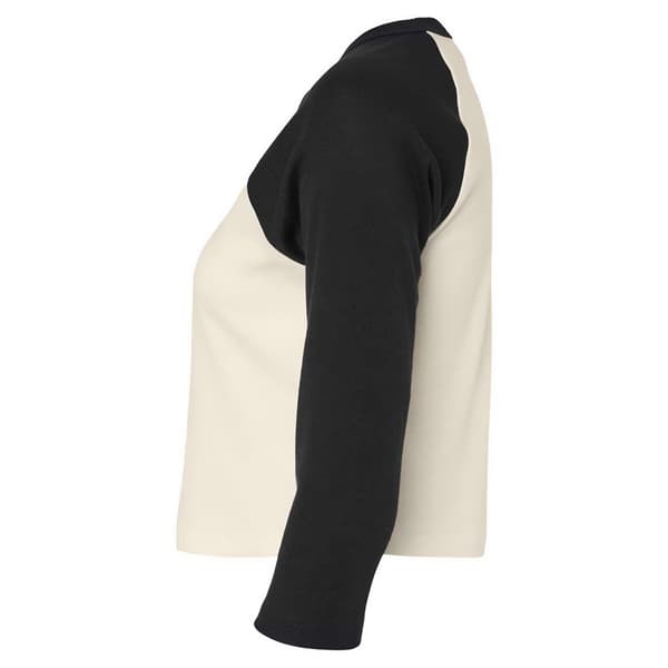 Bella + Canvas Womens/Ladies Micro-Rib Raglan 3/4 Sleeve Crop T-Shirt