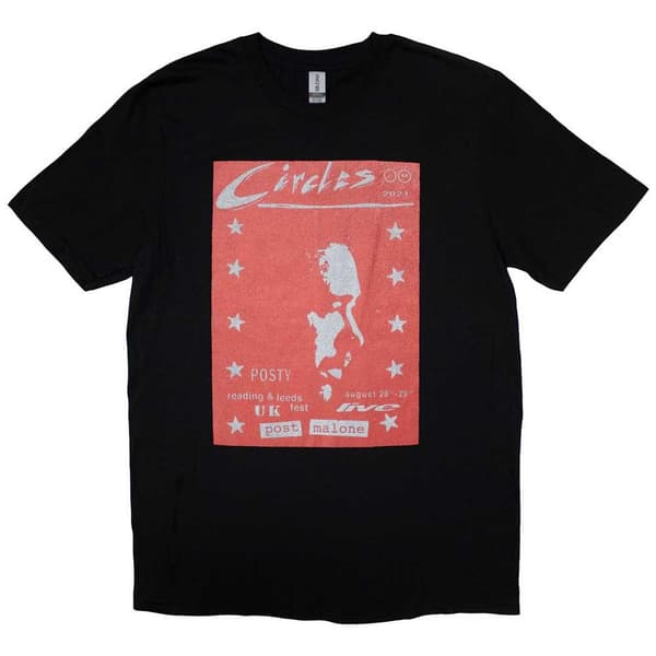 Post Malone Unisex Adult Circles Live T-Shirt