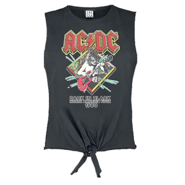 Amplified Womens/Ladies North America Tour 80 AC/DC Crop Top
