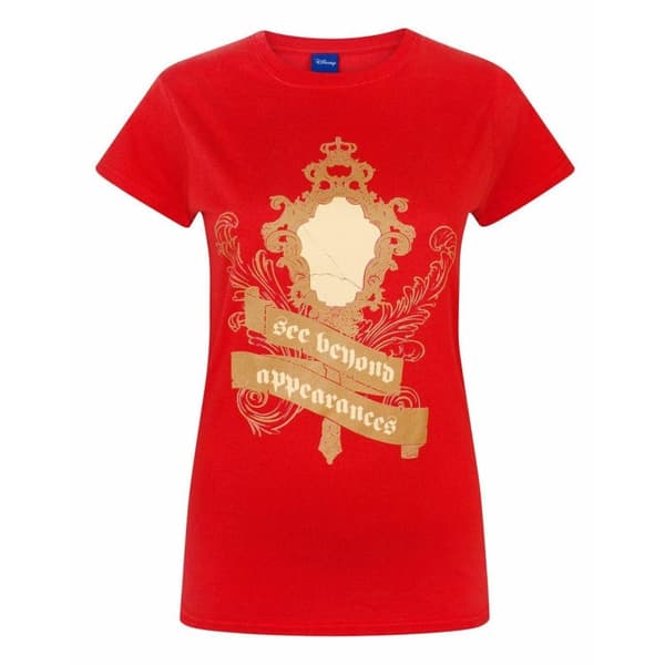 Beauty And The Beast T-shirt - Enchanted Mirror för dam och dam Red XL