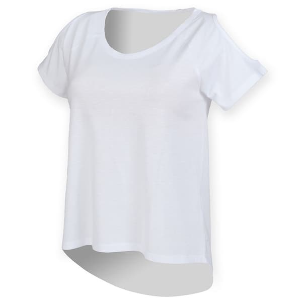 Skinni Fit Drop Tail T-Shirt för dam och dam