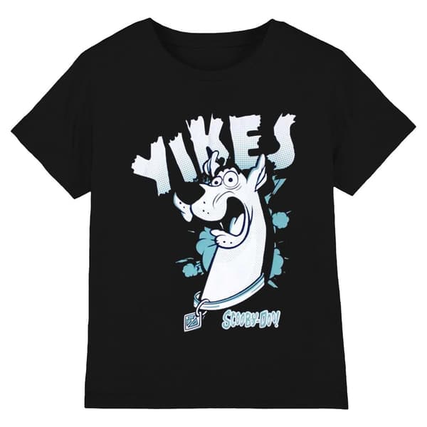 Scooby Doo Unisex Adult Yikes T-Shirt Black/Blue L