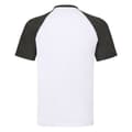 Miniatyrbild 2 av 3: Fruit of the Loom Baseball T-Shirt med kontrasterande panel för vuxna, unisex