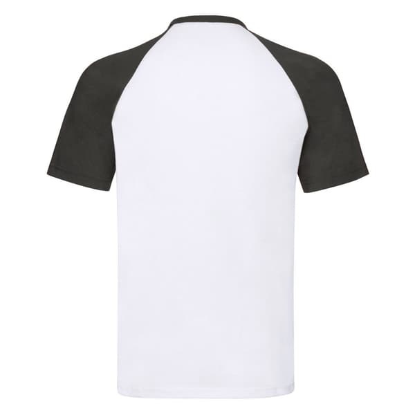 Fruit of the Loom Baseball T-Shirt med kontrasterande panel för vuxna, unisex